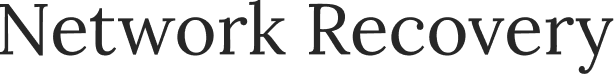 Network Recovery text on black background.